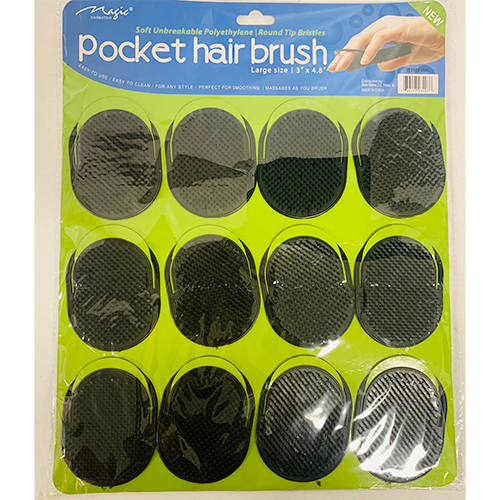 POCKET HAIR BRUSH 12ct A & D Wholesale 716